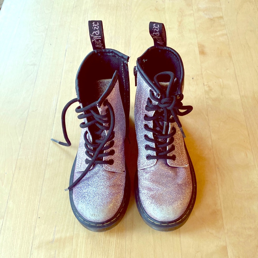 KIDS Doc Martens Sparkly pink boots SZ 13